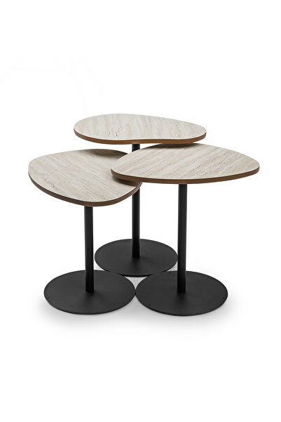 Gaga Mobilya Zigon sehpa Orta sehpa Yan sehpa (stoneovaltraverten)