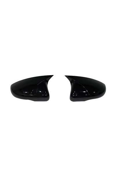 DELUXETUNING Capace oglinda compatibile cu VW Touran 2010-2015 Negru lucios Batman Style