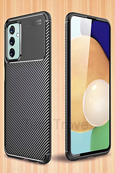 TechTrove Samsung Galaxy M23 Kılıf Kamera Korumalı Darbe Emici Karbon Fiber D...