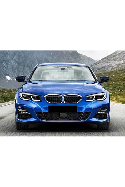 DELUXETUNING Mirror caps compatible with BMW 3 series G20 2019-> Glossy black Batman Style
