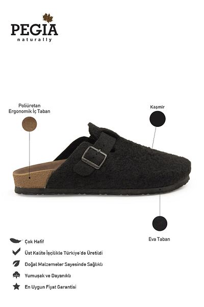 Pegia Women's Cashmere Sabo Slippers 215545