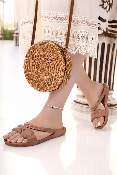Modafırsat Women's Slippers Non-Slip Waterproof Stylish Home Out Beach Summer Daily Slippers