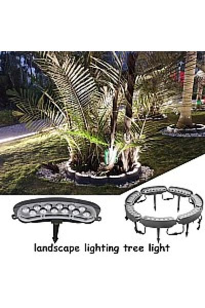 HummerBest Garden Floodlight, Grey, Yellow Light, 12 Watt