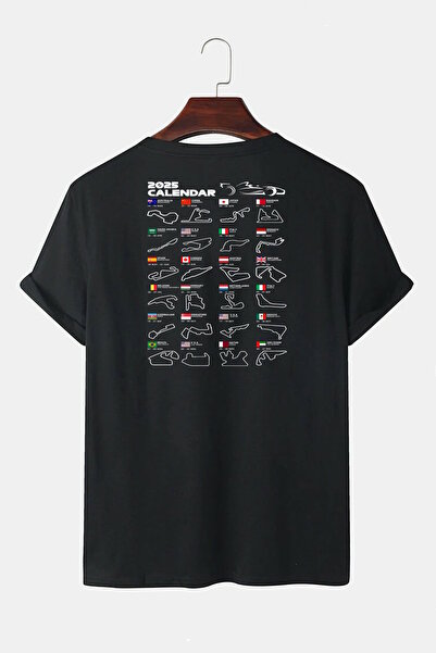 Elvellon Oversize Kalıp, Unisex, 13 Çeşit Formula 1 , F1 Tasarım Tişört