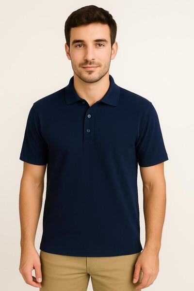 BAGİSTA BUTİK Unisex Short Sleeve Adult Polo Neck School and Daily Use T-Shirt