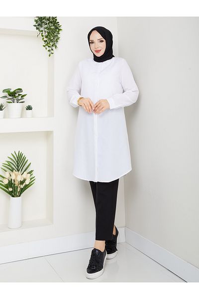 Wual giyim Opportunity Terikoton Hidden Placket Shirt