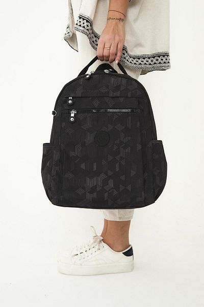 H&D COLLECTİON Unisex Αδιάβροχο τσαλακωμένο ύφασμα πολλαπλών διαμερισμάτων για φορητό υπολογιστή και σακίδιο πλάτης 3059