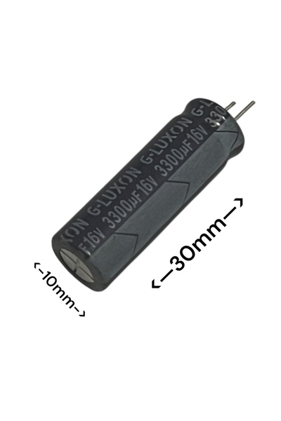 erşahaydınlatma 5 ADET 16 VOLT 3300 uF KONDANSATÖR KAPASİTÖR 10x30mm