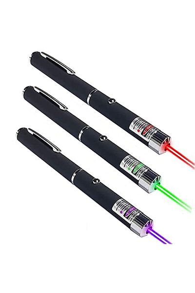 OEM 3 in 1 Cat Laser Pointer, Battery Operated, Pen Clip Design, For Pet Interaction , Black