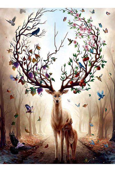 STOREMAX 500P Puzzle Mysterious Deer, Jigsaw Puzzle Star Buy Bz 1087243