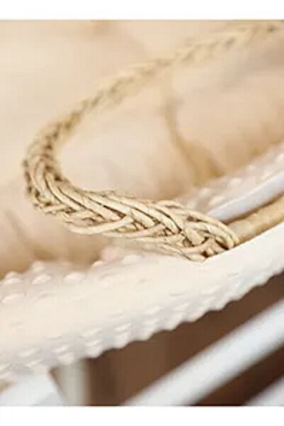 Fun Moment Moses Basket Portable Baby Bed with Durable Rocking Stand (Beige)