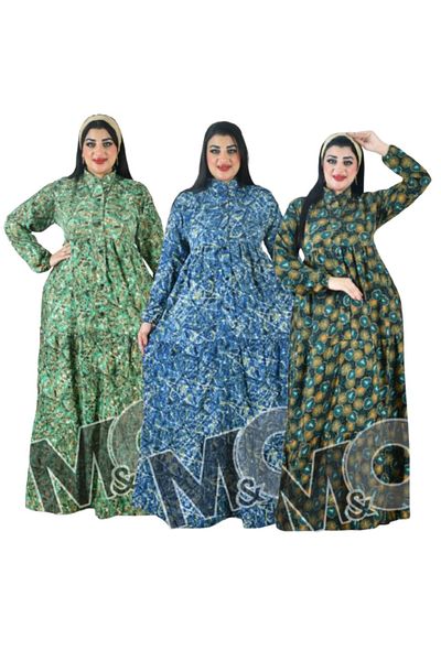 M&O 2 Printed cotton cloche dress