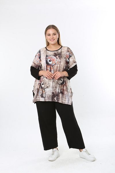 XL Modam Women's Digital Print Plus Size Tunic