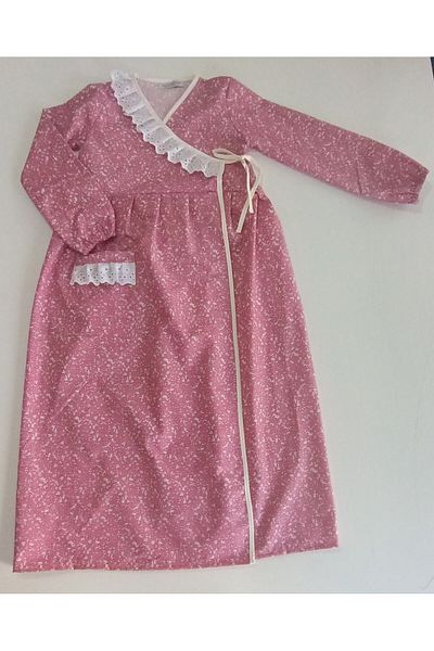 moms and babies Girl's Pink Floral Prayer Dress 3-14 Years