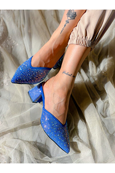 BERFONA Papuci OASIS SAKS STONE cu toc de 5 CM