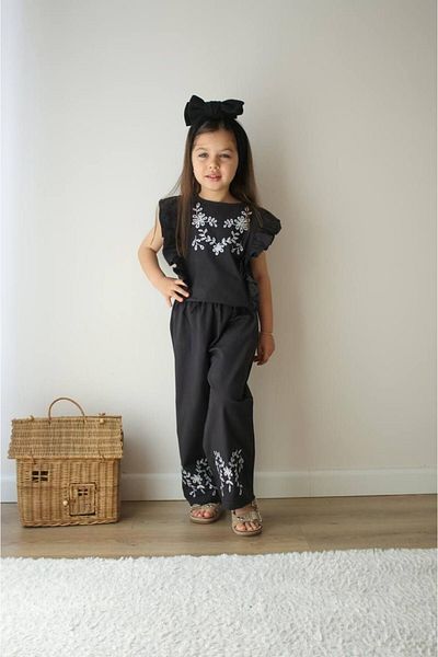 H&Z KİDS Girl's Pants Blouse Combination