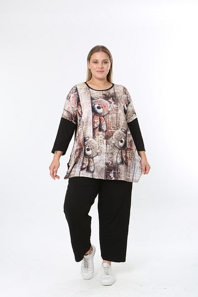 XL Modam Women's Digital Print Plus Size Tunic