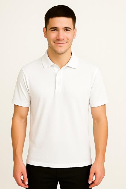 BAGİSTA BUTİK Unisex Short Sleeve Adult Polo Neck School and Daily Use T-Shirt