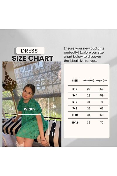 HÇ Hülya Çelik KİDSWEAR 2018 Girl's Green Fistolous Dress