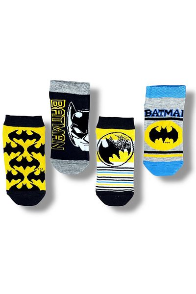Batman Licensed 4 Pairs Boys Booties Socks 19817