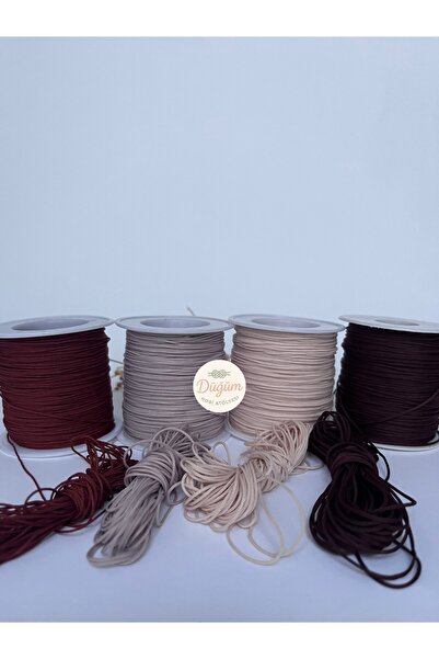 Düğüm Hobi Atölyesi 4 Renk 5 Metre (Toplam 20 metre) 0.8 mm Paraşüt İpi Seti ...
