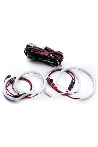 DELUXETUNING Kit Angel Eyes LED COTTON compatibil cu BMW seria 5 E60 2x106mm + 2x146mm