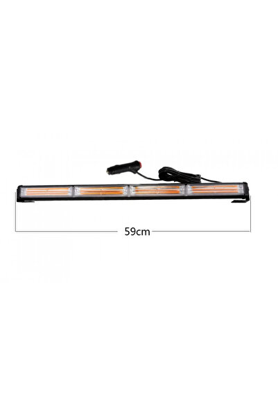 DELUXETUNING Bara stroboscopica Girofar LED, 59 cm, 12-24V, 72W, 9 Мoduri de Iluminare