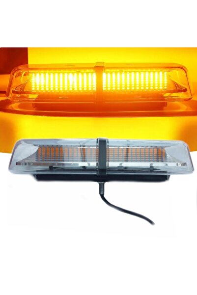 DELUXETUNING Lampă stroboscop de avertizare lumina portocalie 12/24v cu 72 Led, Amber