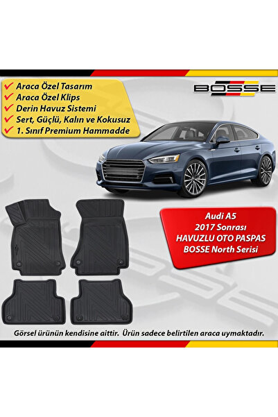 BOSSE North Audi A5 Paspas Araca Özel 2017 Ve Sonrası Derin Havuzlu 3D Paspas...