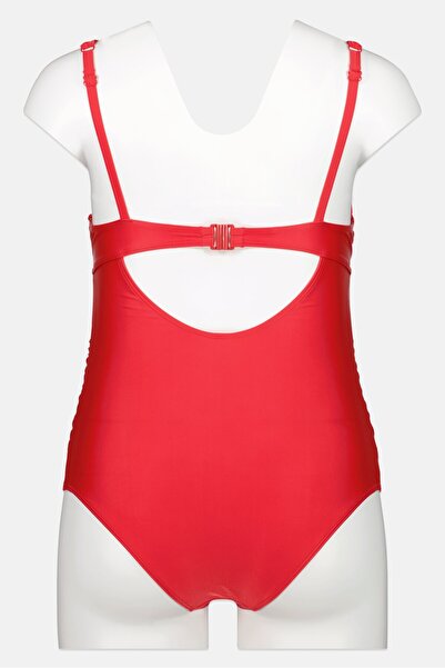 Wolf & Whistle Women Solid One Piece Swimwear, Red