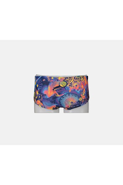 SPEEDO Women Allover Print Brief Bikini, Blue Combo
