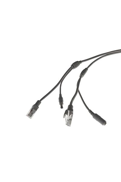 OEM 5m network cable for IP CCTV NVR camera, UTP Cat.5/5e, 2XRJ45 plug and 2X2.1x5.5mm power cable