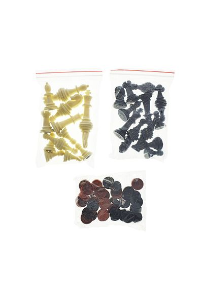 Diversi Producatori Magnet Spel 3270 game set, Chess, Backgammon, Checkers, 62 magnetic pieces with base from 17 to 22mm