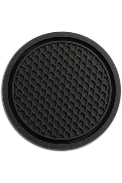 CUTIMED Round Grid Soft Rubber Car Cup Holder Mat - Anti-Slip Creative Storage Design, Heat Insulation, Fits