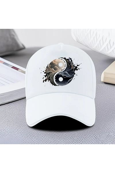LEIVOR Ying & Yang Special Detailed Design Printed Snapback Hat