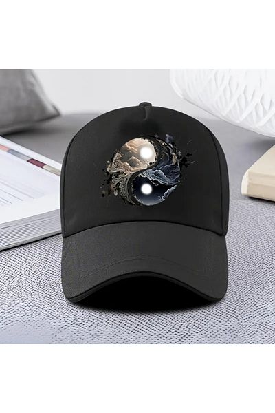 LEIVOR Ying & Yang Special Detailed Design Printed Snapback Hat