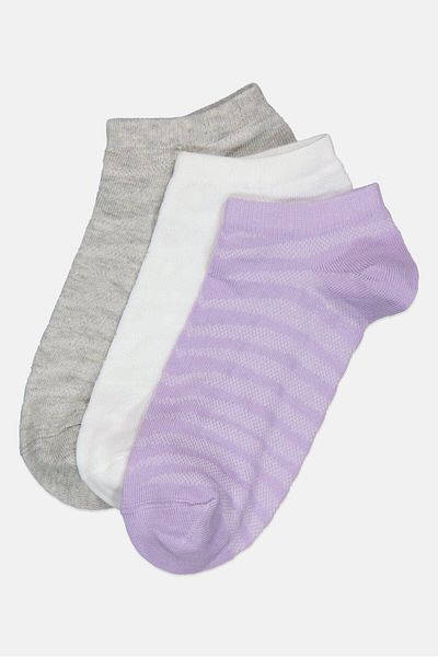 RBX Women 3 Pair Heather Ankle Socks, Multicolor