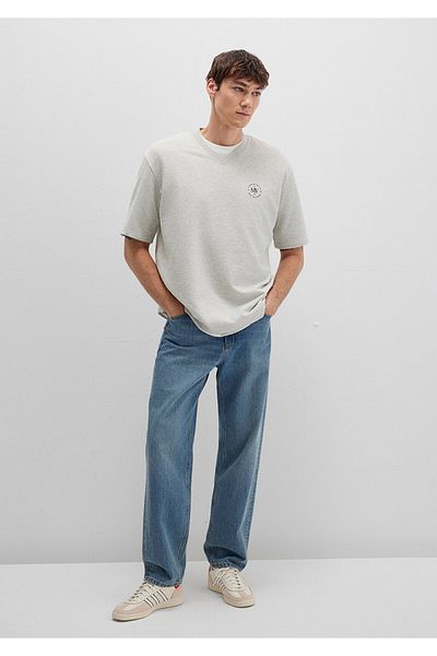 Mavi Mv Printed Gray T-Shirt Relaxed Fit / Relaxed Cut 0612846-82498