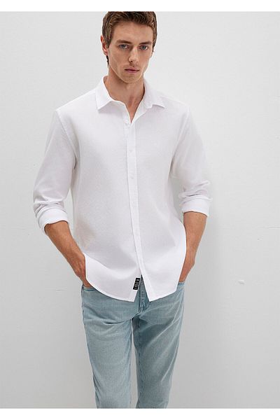 Mavi Λευκό πουκάμισο Slim Fit / Slim Fit 0211656-620