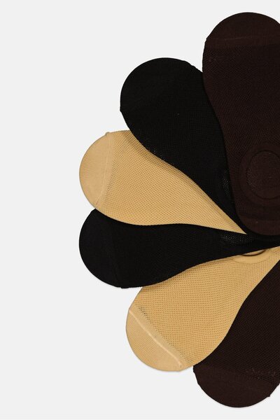 Ben Sherman Men 6 Pairs Brand Logo Silicone Heel Socks, Multicolor