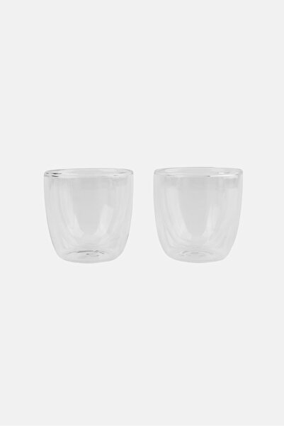 Fissman 2 Pieces Double Wall Glass Set 100 ml, Transparent