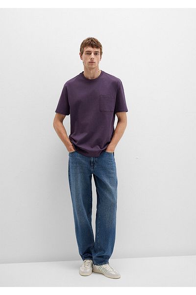 Mavi Μωβ μπλουζάκι με λεπτομέρεια τσέπης Loose Fit / Loose Fit 066248-70688