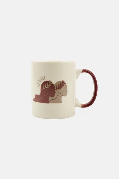 Muy Mucho Ceramic Gemini Zodiac Mug 330ml, White