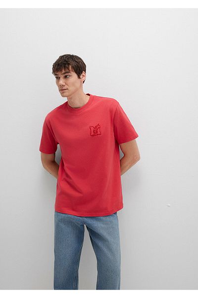 Mavi Mj Printed Red T-Shirt Loose Fit / Loose Relaxed Fit 0612885-71079