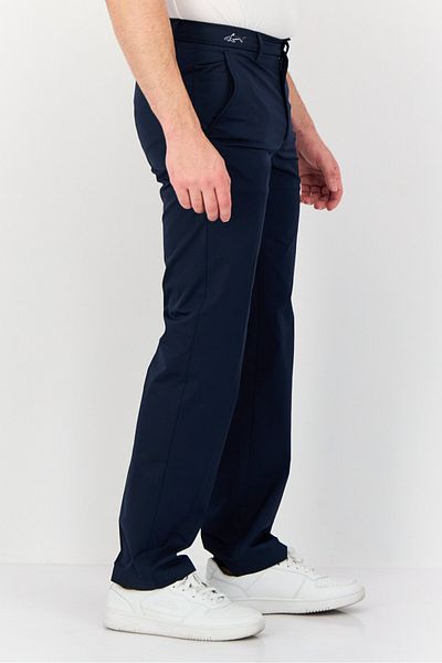 Greg Norman Men Regular Fit Embroidered Logo Chino Pants, Navy