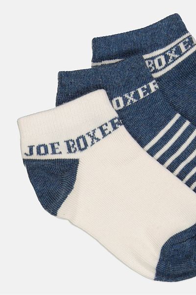 Joe Boxer Toddlers Boy 5 Pairs Brand Logo Ankle Socks, Multicolor