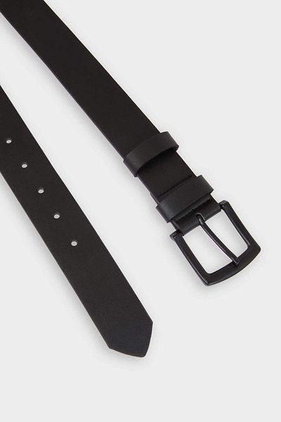 DeFacto Men's Rectangular Buckle Faux Leather Casual Belt F6806Axns