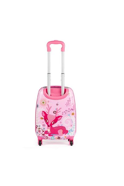 OEM 18 inch cartoon cabin trolley for boys and girls, 4 wheels, Deer model