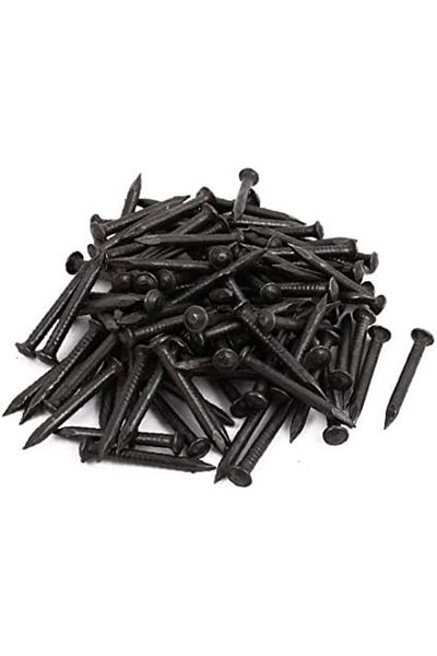 Generic X-DREE 1-inch Length Carbon Steel Point Tip Wall Cement Nail Black 100pcs