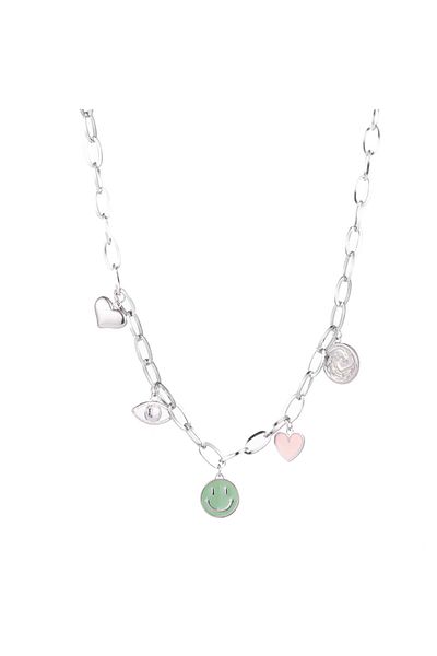 Go Dutch Label Heart & Smiley (Silver Stainless Steel)